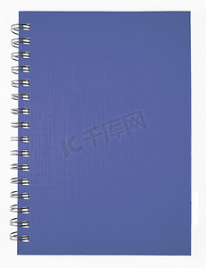 孤立的蓝色笔记本