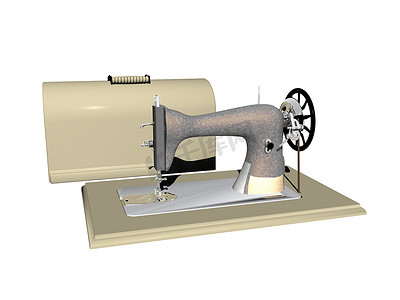 带盖摄影照片_带盖运输用旅行缝纫机