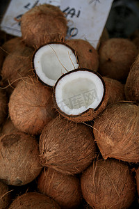 展会上出售的干椰子