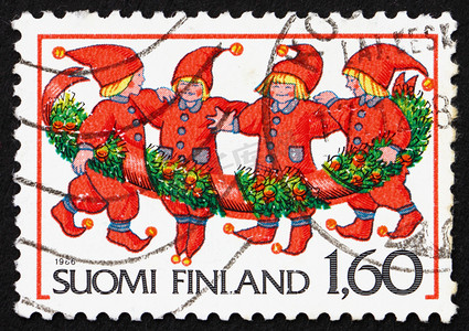 “邮票芬兰 1986 精灵，圣诞节”