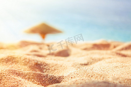 夏季沙滩-旅游、海景、假期和暑假概念