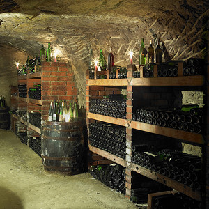 “酒窖，Adamkova 家族的 Bily sklep，Chvalovice，捷克共和国”