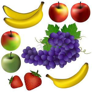一些插图水果