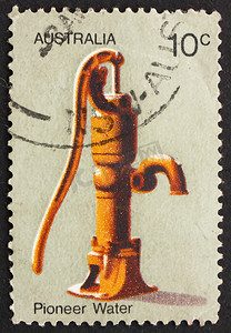 《邮票澳大利亚1972年水泵，先锋生活》
