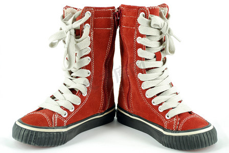 儿童高红色运动鞋鞋