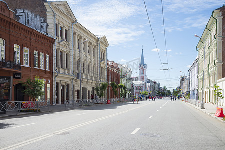 以古比雪夫命名的历史街道在萨马拉，俄罗斯。