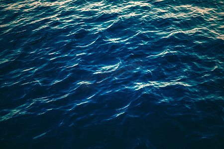 深蓝海水质地、深海波浪背景作为自然与环境设计