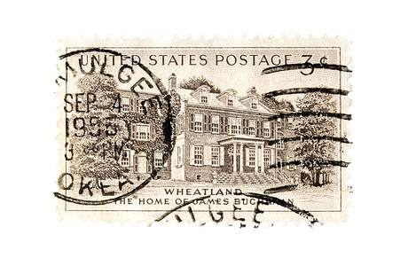 邮票摄影照片_复古美国邮票