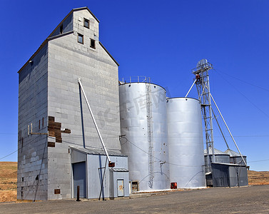 小麦粮仓存储帕卢斯华盛顿州