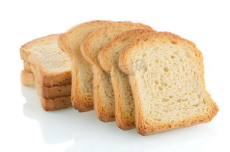烤好的面包摄影照片_金棕色吐司