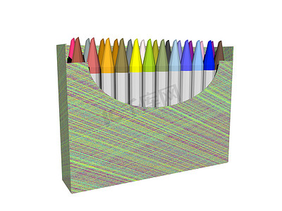 一盒彩色蜡笔
