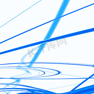 白色背景上的蓝色平滑线条和波浪