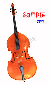 “大提琴，孤立在白色”