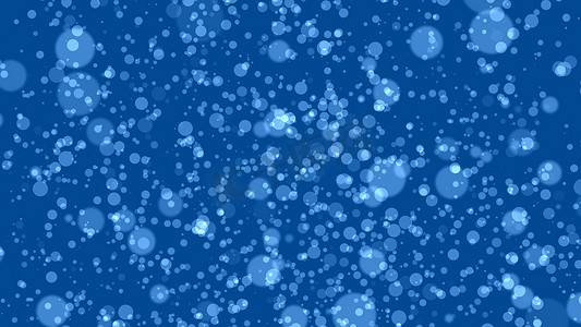 蓝色粒子摄影照片_抽象散景背景，蓝色粒子
