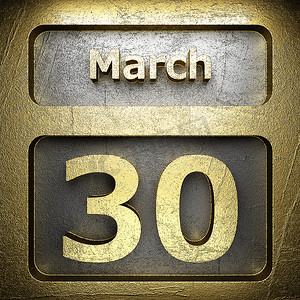 30天摄影照片_3 月 30 日金色标志