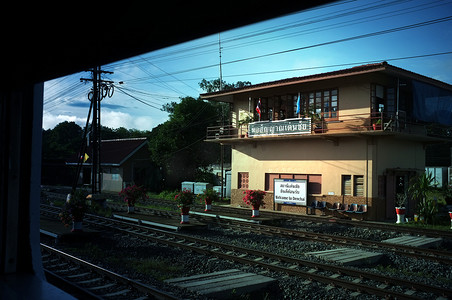 泰国Phrae：2019年9月13日：Den Chai火车站位于北部铁路线上。