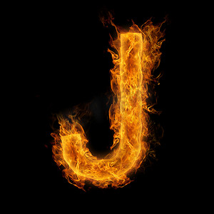 燃烧的字母 J