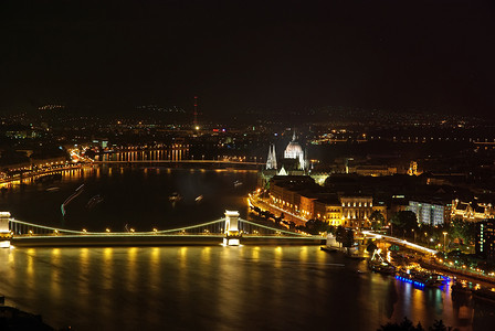 牛气冲天摄影照片_布达佩斯之夜