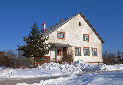 冬时的旧白石小屋