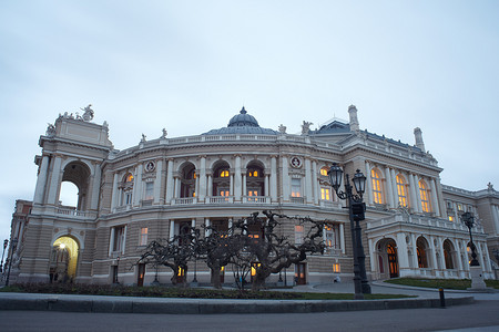 敖德萨歌剧和芭蕾舞团的景色
