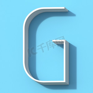 带阴影字母 G 3D 的线条字体