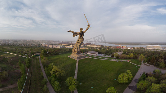 全景图360摄影照片_Mamaev Kurgan 360 全景图。俄罗斯伏尔加格勒 2018