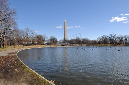 冬天的华盛顿纪念碑