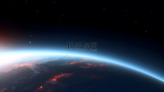 星空光效大气背景图片_太空拍摄地球大气背景