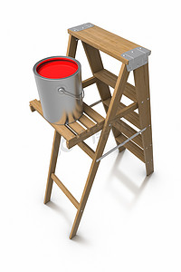 梯子和油漆桶