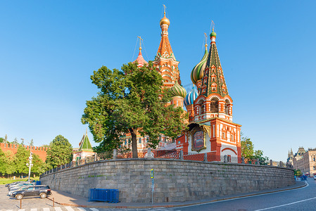 莫斯科圣瓦西里大教堂全景拍摄