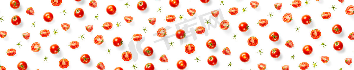 横幅-红番茄的创意背景。