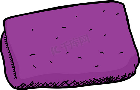 游泳剪贴画摄影照片_孤立的紫色毛巾
