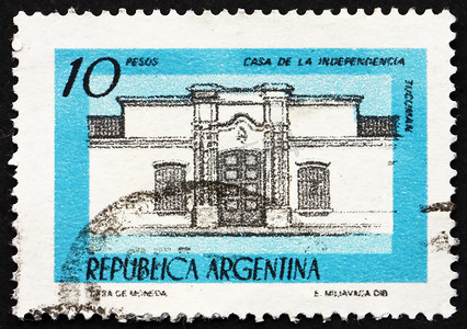 ai图库摄影照片_“邮票阿根廷 1978 独立纪念馆，图库曼”