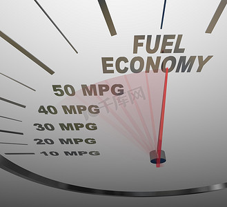 燃油经济性车速表测量汽车或车辆的 MPG 效率