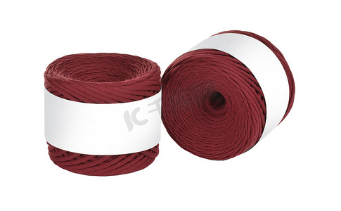 钩编用彩色弹力针织棉纱线两股。