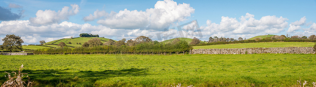 英语天地摄影照片_美丽农田的田园诗般的乡村景色