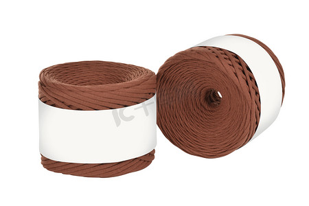 钩编用彩色弹力针织棉纱线两股。