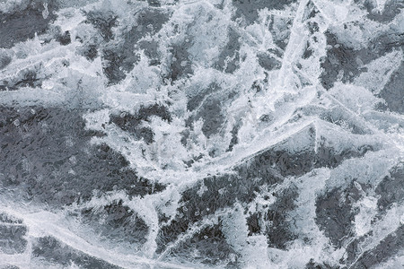冰面碎裂摄影照片_天然冰面纹理