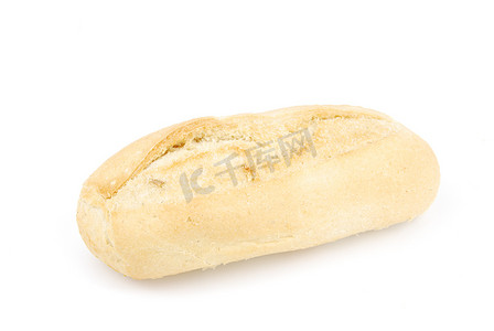 新鲜和自制的白面包叫长方形宝石
