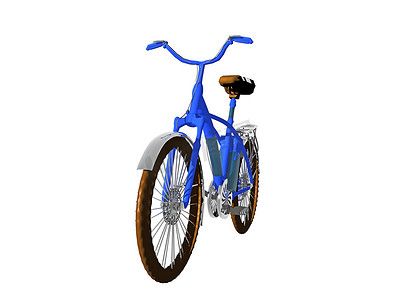 街上的蓝色儿童自行车