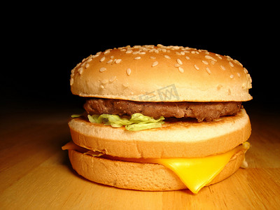 晒肉摄影照片_快餐汉堡包