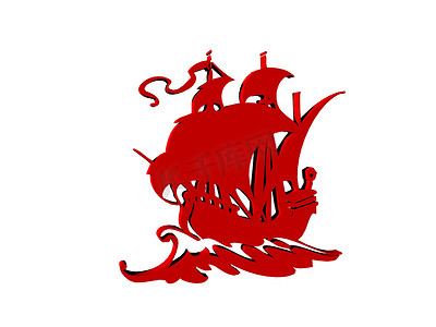 漫画气体摄影照片_船舶和游艇的红色符号