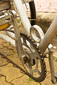 旧自行车曲柄组踏板
