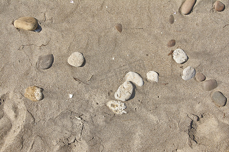 用鹅卵石风吹平沙子的质地 #2