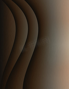 深色金属背景摄影照片_棕色背景的深色金属曲线摘要
