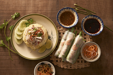 什锦亚洲晚餐，越南菜。