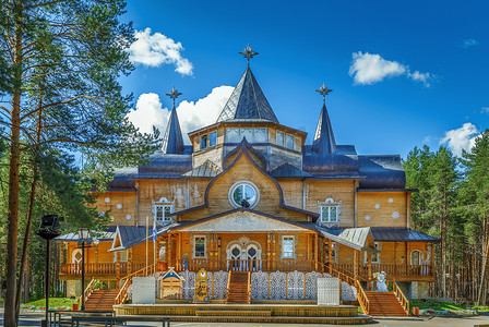 莫比乌斯环设计摄影照片_Ded Moroz 的住所，大乌斯秋格，俄罗斯