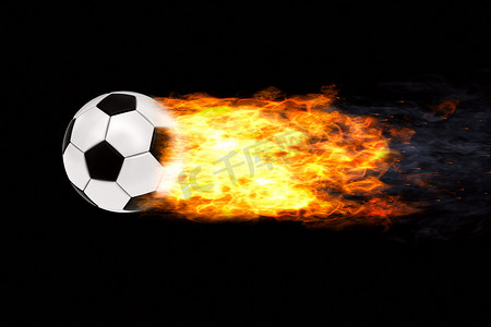 在火焰中的足球