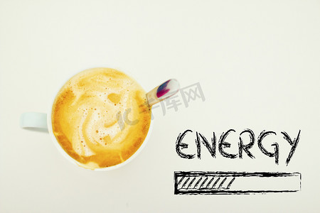 一杯咖啡，能量进度条加载