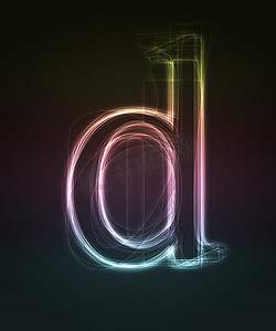 发光的字体。